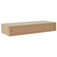 vidaXL Wand-Schubladenregal Eiche und Wei&szlig; 60x23,5x10 cm MDF