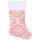 vidaXL Luxus-Weihnachtsbaumdecke mit Socke Rosa 122 cm Stoff
