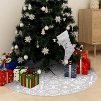 vidaXL Luxus-Weihnachtsbaumdecke mit Socke Weiß 122...