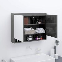 vidaXL Spiegelschrank fürs Bad 80x15x60 cm MDF...