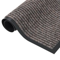 vidaXL Fußmatte Gestreift Beige 80x120 cm