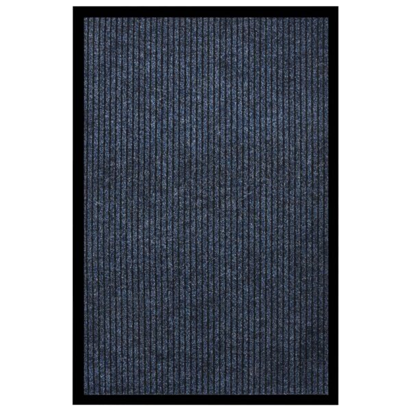 vidaXL Fu&szlig;matte Gestreift Blau 80x120 cm