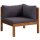 vidaXL 9-tlg. Garten-Lounge-Set mit Auflage Massivholz Akazie