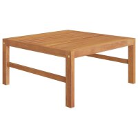 vidaXL 4-tlg. Garten-Lounge-Set mit Creme Kissen Massivholz Teak