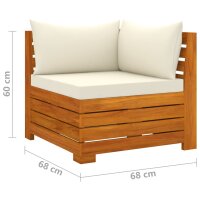 vidaXL 4-tlg. Garten-Lounge-Set mit Kissen Massivholz Akazie