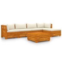 vidaXL 6-tlg. Garten-Lounge-Set mit Kissen Massivholz Akazie