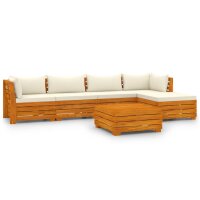 vidaXL 6-tlg. Garten-Lounge-Set mit Kissen Massivholz Akazie