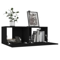 vidaXL 5-tlg. TV-Schrank-Set Schwarz Holzwerkstoff