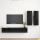 vidaXL 4-tlg. TV-Schrank-Set Schwarz Holzwerkstoff