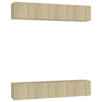 vidaXL TV-Schr&auml;nke 4 Stk. Sonoma-Eiche 80x30x30 cm Holzwerkstoff