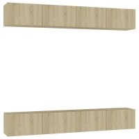 vidaXL TV-Schr&auml;nke 4 Stk. Sonoma-Eiche 100x30x30 cm Holzwerkstoff