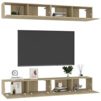 vidaXL TV-Schr&auml;nke 4 Stk. Sonoma-Eiche 100x30x30 cm Holzwerkstoff