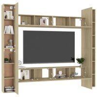 vidaXL 8-tlg. TV-Schrank-Set Sonoma-Eiche Holzwerkstoff