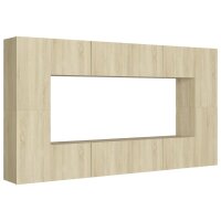 vidaXL 8-tlg. TV-Schrank-Set Sonoma-Eiche Holzwerkstoff