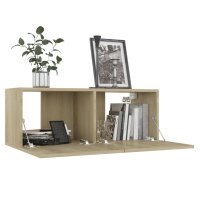 vidaXL 7-tlg. TV-Schrank-Set Sonoma-Eiche Holzwerkstoff