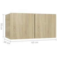 vidaXL 8-tlg. TV-Schrank-Set Sonoma-Eiche Holzwerkstoff