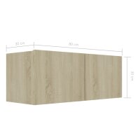 vidaXL 8-tlg. TV-Schrank-Set Sonoma-Eiche Holzwerkstoff