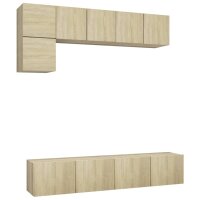 vidaXL 5-tlg. TV-Schrank-Set Sonoma-Eiche Holzwerkstoff