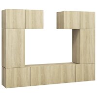 vidaXL 6-tlg. TV-Schrank-Set Sonoma-Eiche Holzwerkstoff