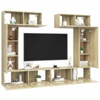 vidaXL 6-tlg. TV-Schrank-Set Sonoma-Eiche Holzwerkstoff