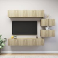 vidaXL 6-tlg. TV-Schrank-Set Sonoma-Eiche Holzwerkstoff