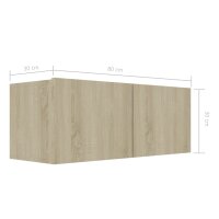 vidaXL 6-tlg. TV-Schrank-Set Sonoma-Eiche Holzwerkstoff