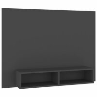 vidaXL TV-Wandschrank Grau 120x23,5x90 cm Holzwerkstoff