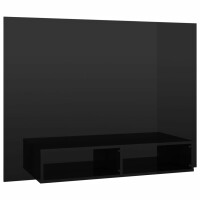 vidaXL TV-Wandschrank Hochglanz-Schwarz 120x23,5x90 cm Holzwerkstoff