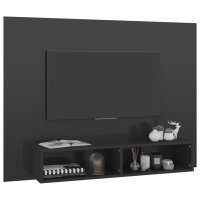 vidaXL TV-Wandschrank Hochglanz-Grau 120x23,5x90 cm Holzwerkstoff