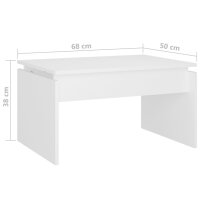 vidaXL Couchtisch Wei&szlig; 68x50x38 cm Holzwerkstoff