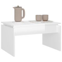 vidaXL Couchtisch Hochglanz-Wei&szlig; 68x50x38 cm Holzwerkstoff