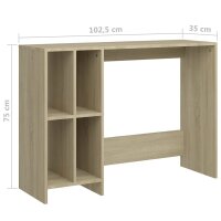 vidaXL Computertisch Sonoma-Eiche 102,5x35x75 cm Holzwerkstoff