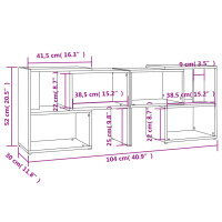 vidaXL TV-Schrank Wei&szlig; 104x30x52 cm Holzwerkstoff