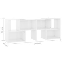 vidaXL TV-Schrank Hochglanz-Wei&szlig; 104x30x52cm Holzwerkstoff