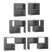 vidaXL TV-Schrank Hochglanz-Grau 104x30x52cm Holzwerkstoff