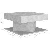 vidaXL Couchtisch Betongrau 57x57x30 cm Holzwerkstoff