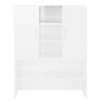 vidaXL Waschmaschinenschrank Hochglanz-Wei&szlig; 70,5x25,5x90 cm