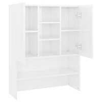 vidaXL Waschmaschinenschrank Hochglanz-Wei&szlig; 70,5x25,5x90 cm