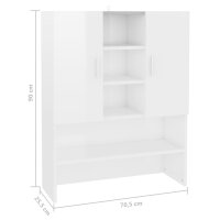 vidaXL Waschmaschinenschrank Hochglanz-Wei&szlig; 70,5x25,5x90 cm