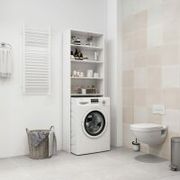 WOWONA Waschmaschinenschrank Hochglanz-Weiß 64x24x190 cm