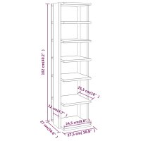 vidaXL Schuhschr&auml;nke 2 Stk. Sonoma-Eiche 27,5x27x102 cm