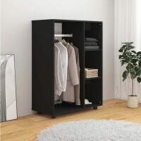 vidaXL Kleiderschrank Schwarz 80x40x110 cm Holzwerkstoff