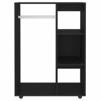 vidaXL Kleiderschrank Schwarz 80x40x110 cm Holzwerkstoff