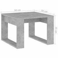 vidaXL Beistelltisch Betongrau 50x50x35 cm Holzwerkstoff