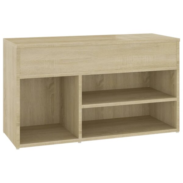 vidaXL Schuhbank Sonoma-Eiche 80x30x45 cm Holzwerkstoff