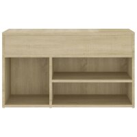 vidaXL Schuhbank Sonoma-Eiche 80x30x45 cm Holzwerkstoff