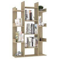 WOWONA B&uuml;cherregal Sonoma-Eiche 86x25,5x140 cm Holzwerkstoff