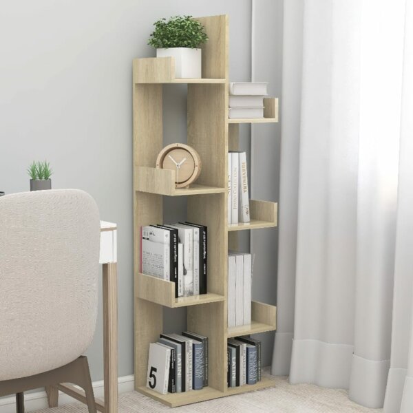 vidaXL B&uuml;cherregal Sonoma-Eiche 48x25,5x140 cm Holzwerkstoff