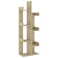 vidaXL B&uuml;cherregal Sonoma-Eiche 48x25,5x140 cm Holzwerkstoff