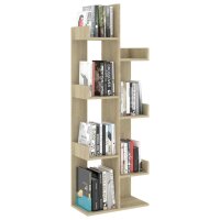 vidaXL B&uuml;cherregal Sonoma-Eiche 48x25,5x140 cm Holzwerkstoff